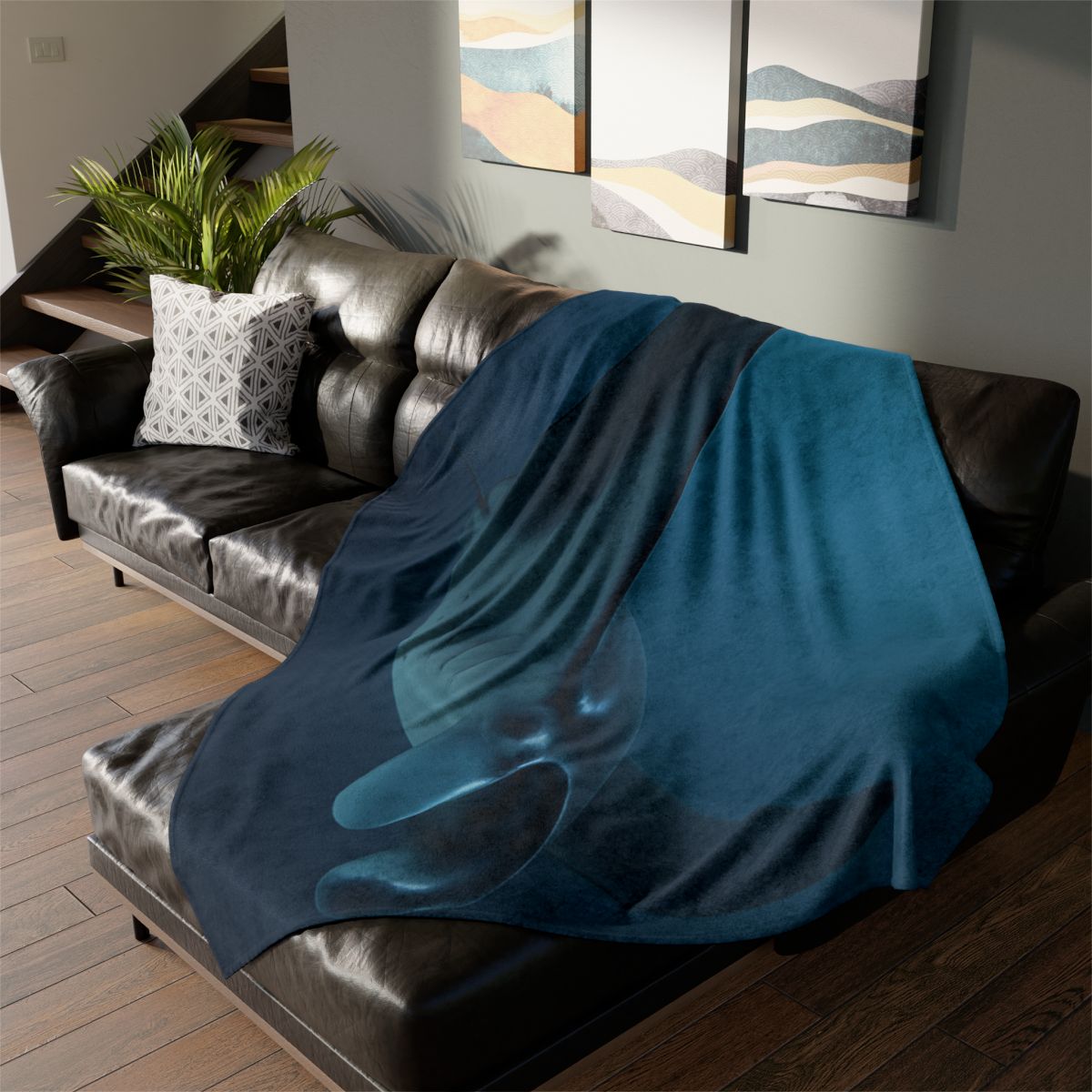 Celestial Glide Manta Ray soft fleece blankets