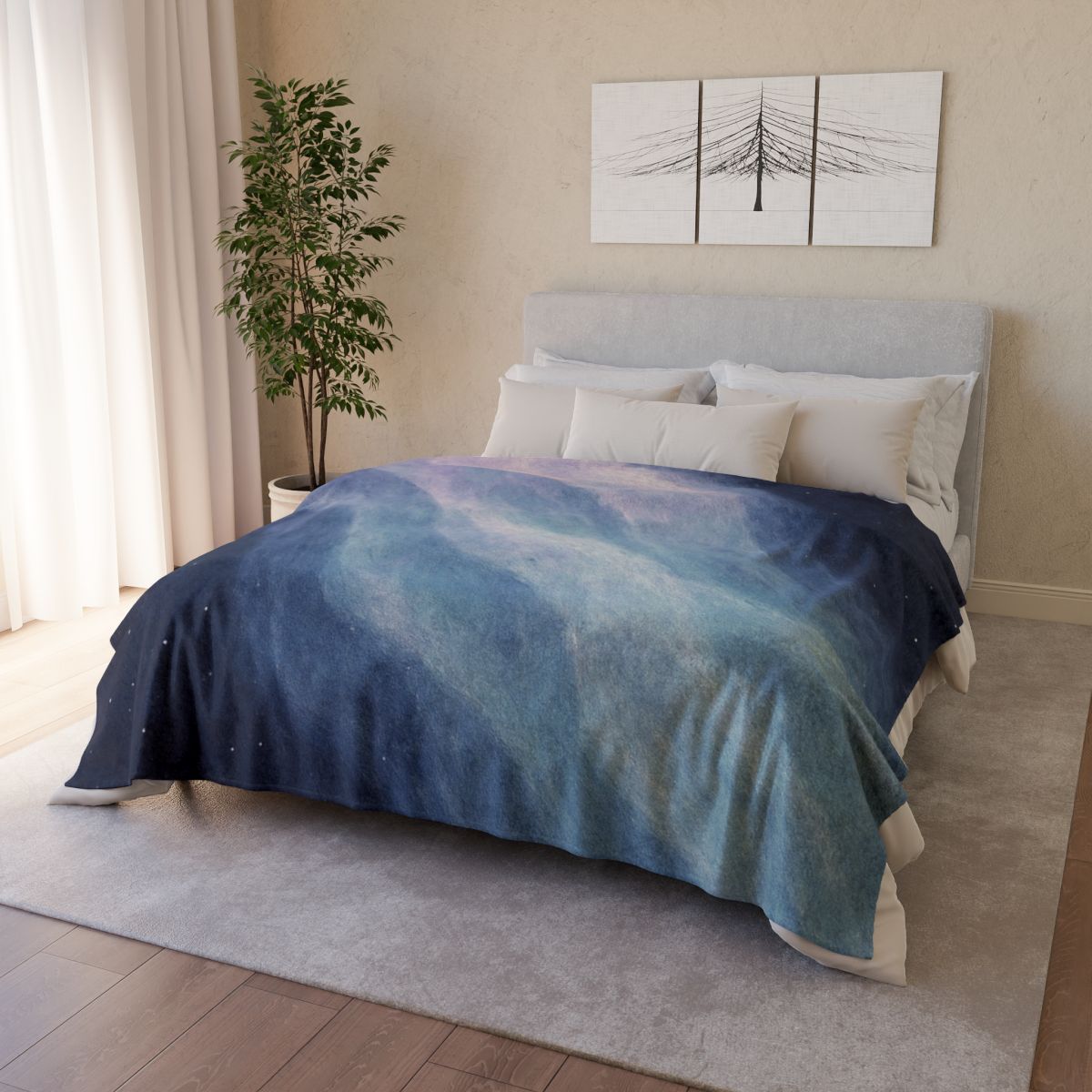 Celestial Veil Cascade decorative home blankets