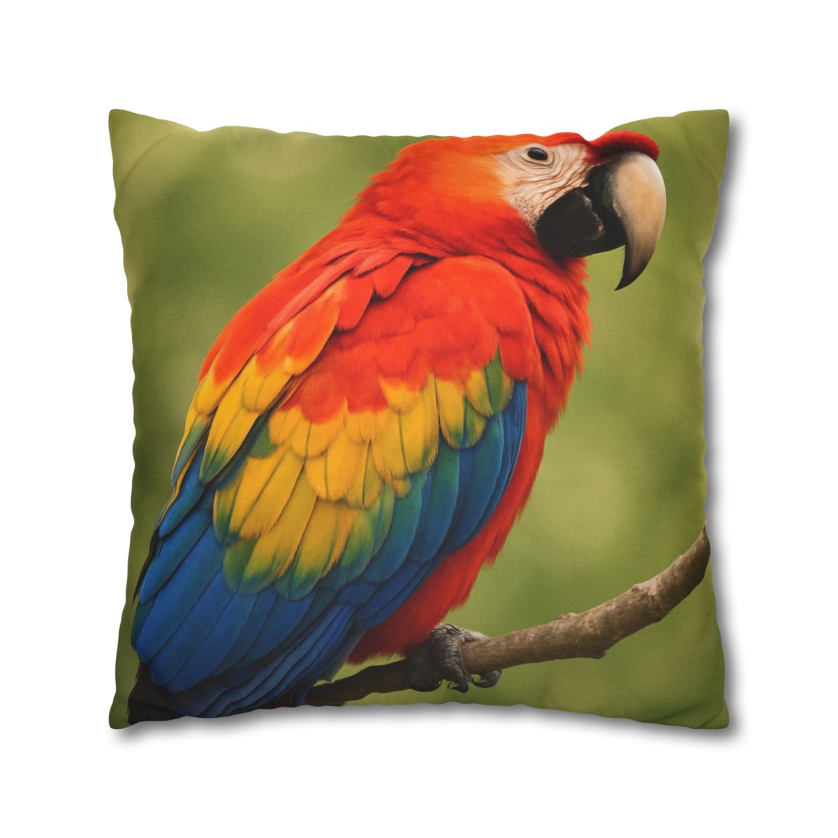 Crimson Cascade Scarlet Macaw designer print pillow cases