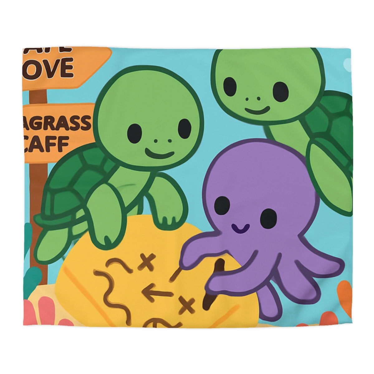 Coral Reef Map Makers trendy bedroom duvets