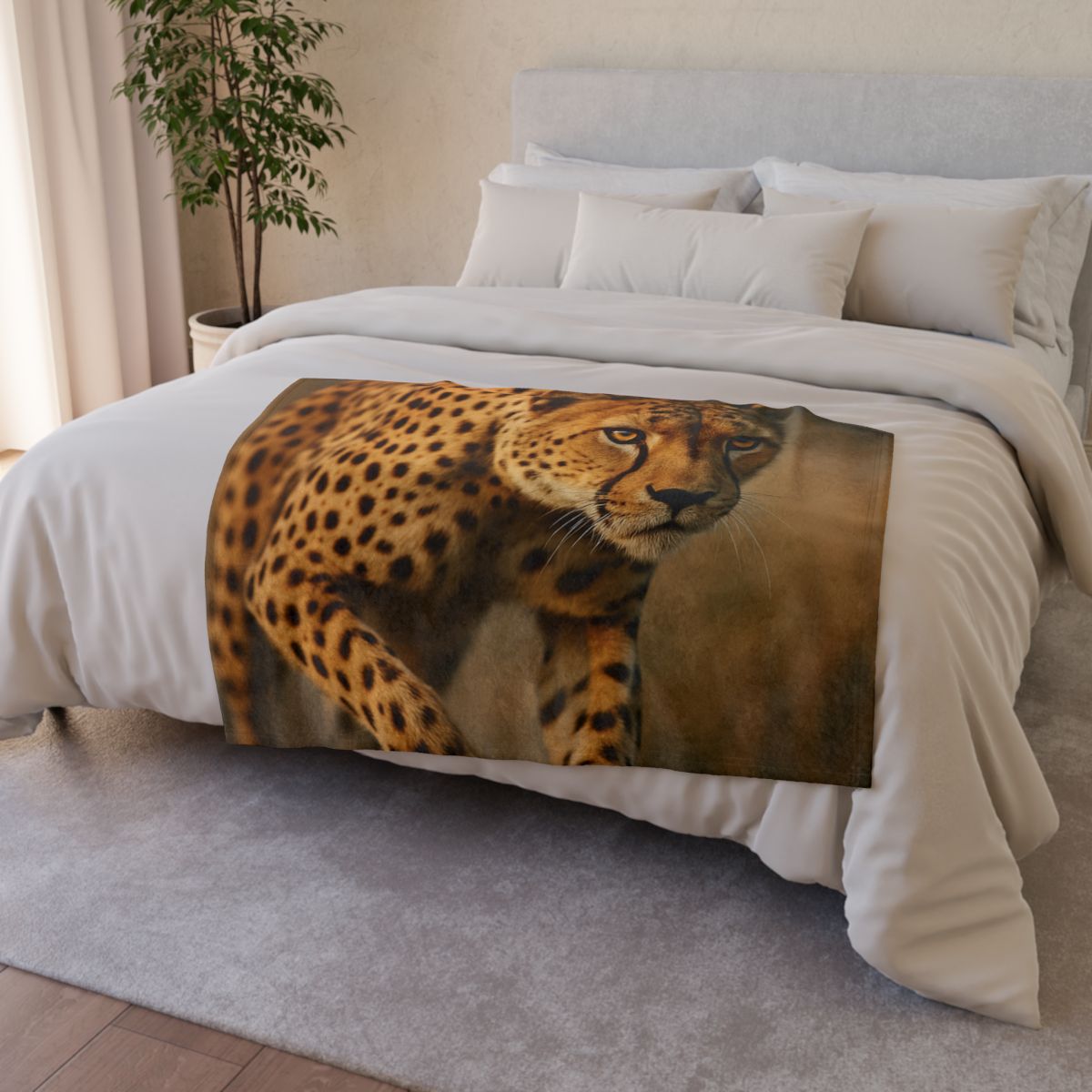 Dawn Racer Cheetah designer printed blankets