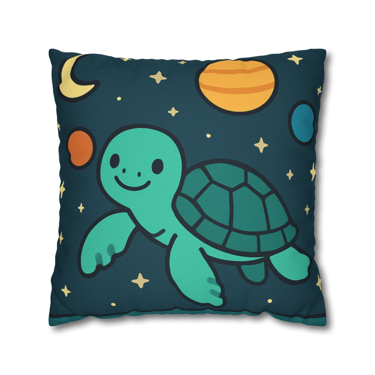 Starlit Space Turtle designer print pillow cases