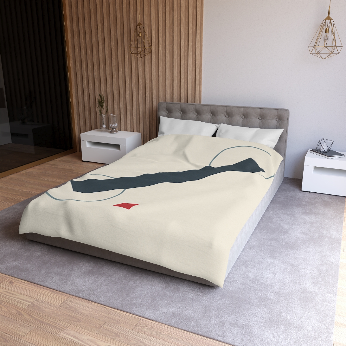Diagonal Bar With Twin Orbits stylish duvet covers