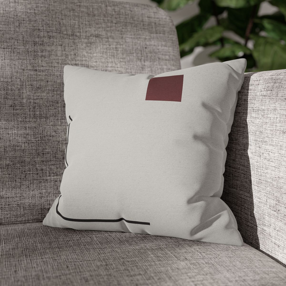 Corner Frame With Floating Square trendy patterned pillow cases