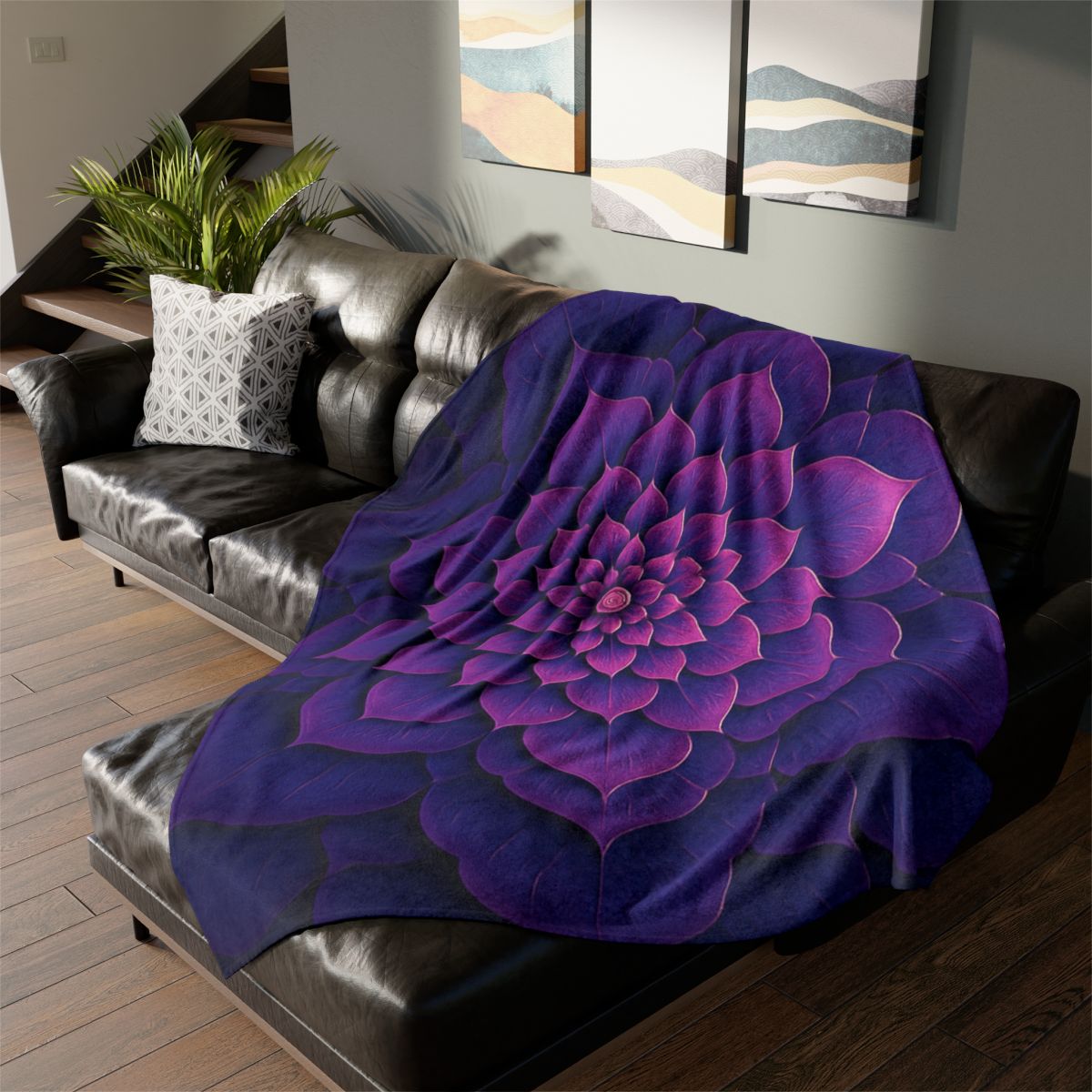 Bloom Ripple Mandala stylish throw blankets