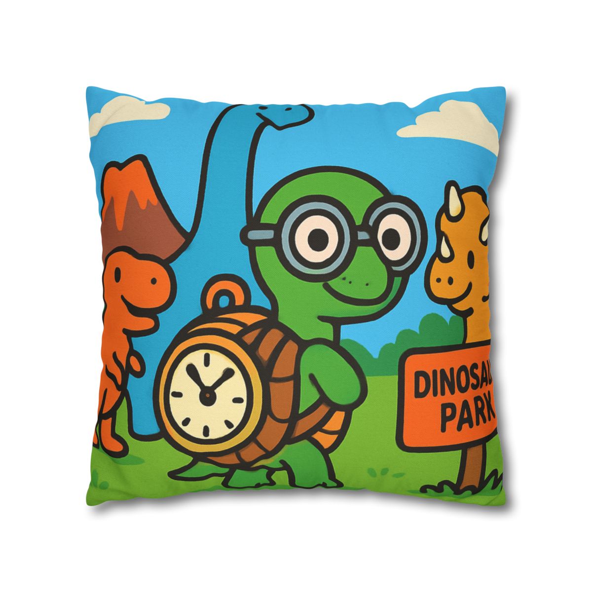 Time Traveling Turtle At The Dino Park unique gift pillow cases