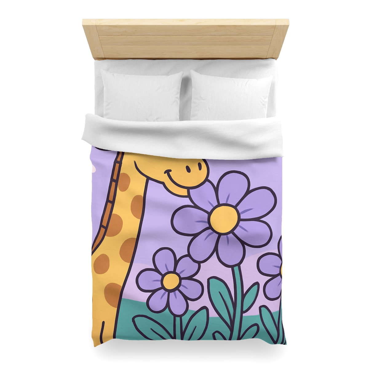 Galaxy Garden Giraffe personalized bedding duvets