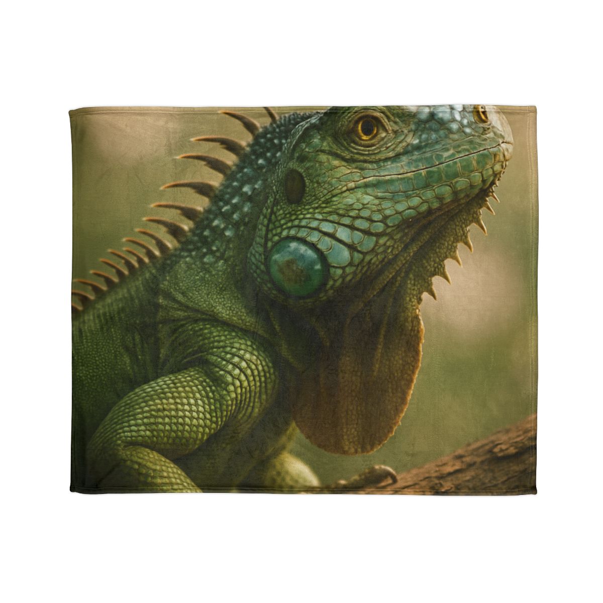 Sunlit Armor Green Iguana unique gift blankets