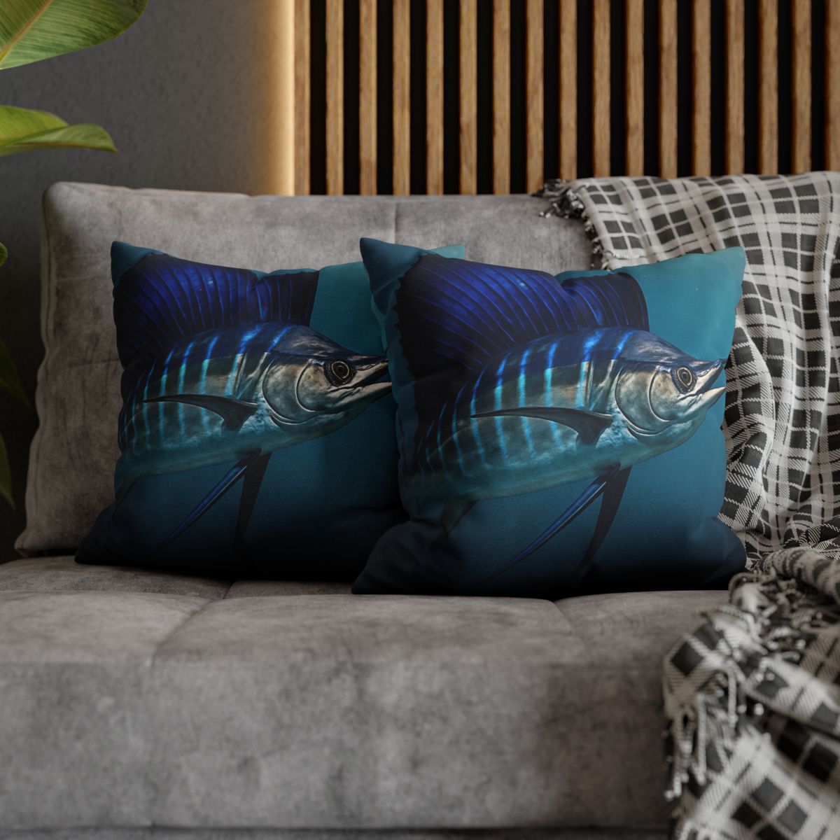Starlit Surge Sailfish comfortable bedding pillow covers
