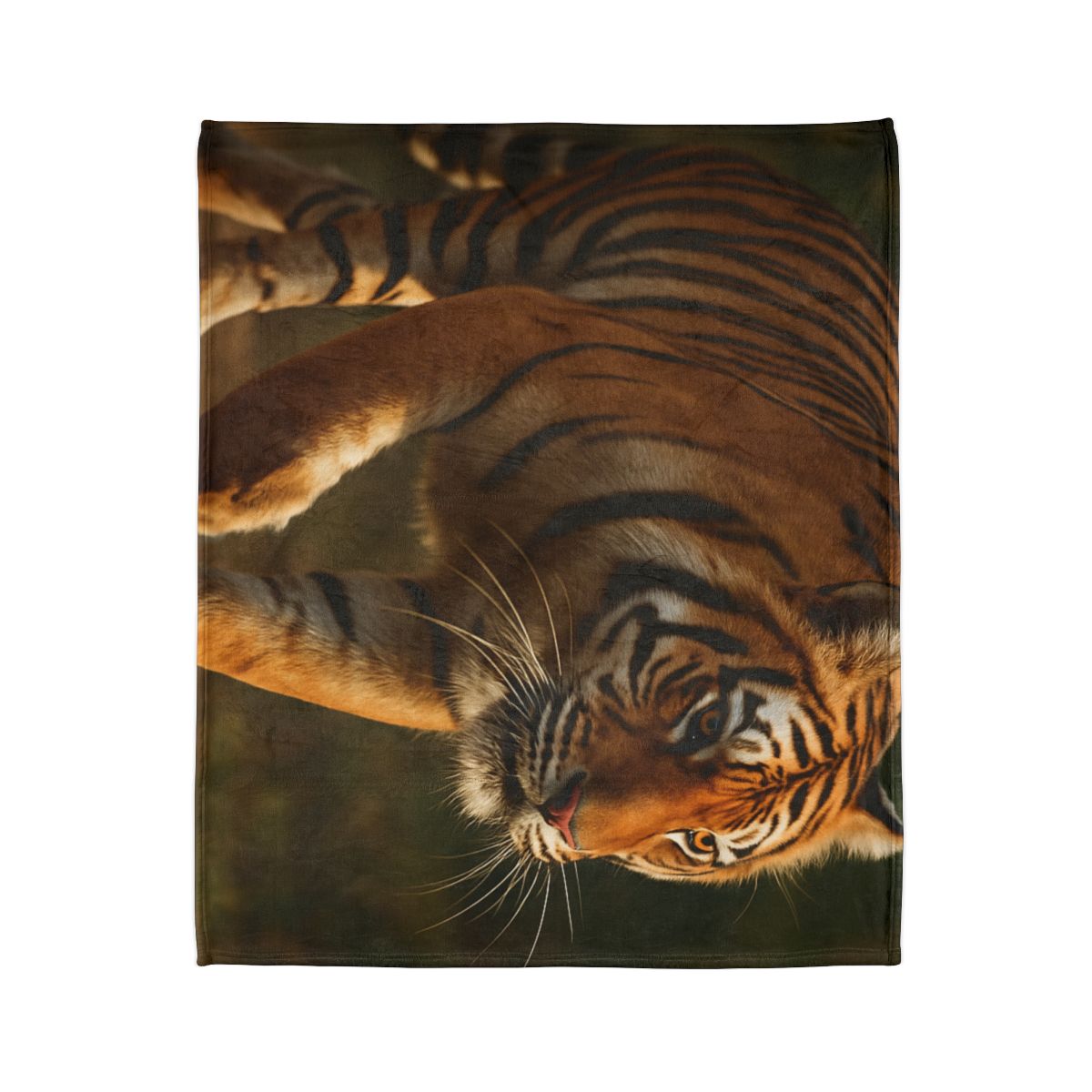 Forest Stalker Bengal Tiger personalized cozy blankets