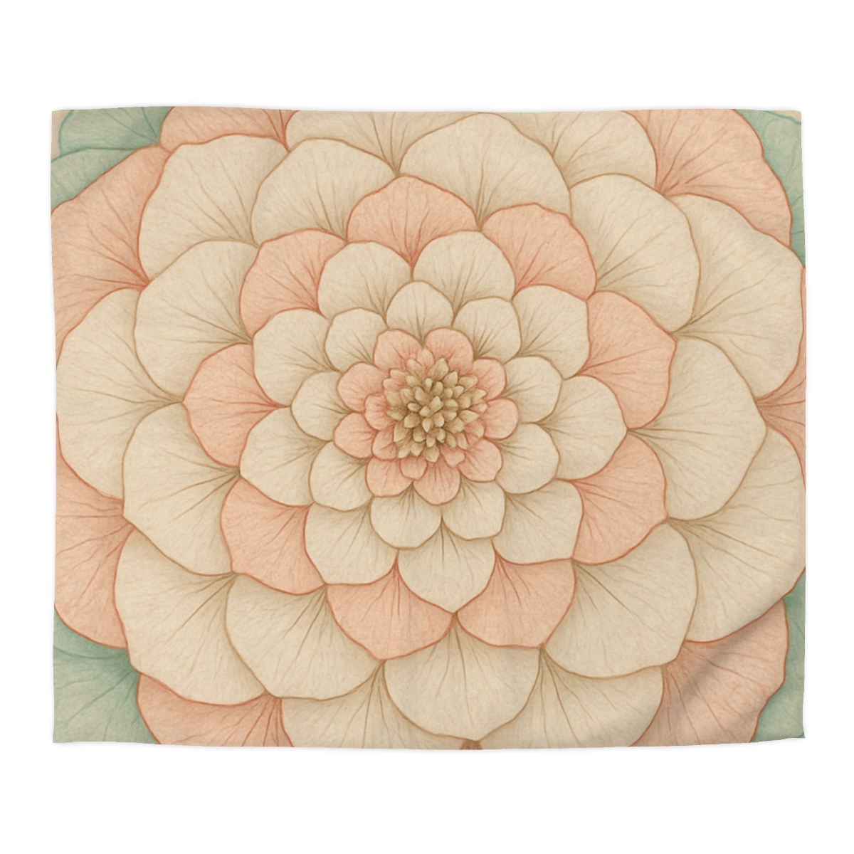 Petal Concentric Echoes designer printed duvets