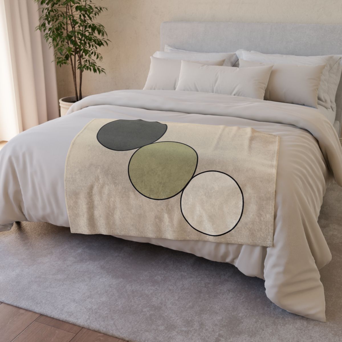 Staggered Trio Of Circles Harmony unique gift blankets