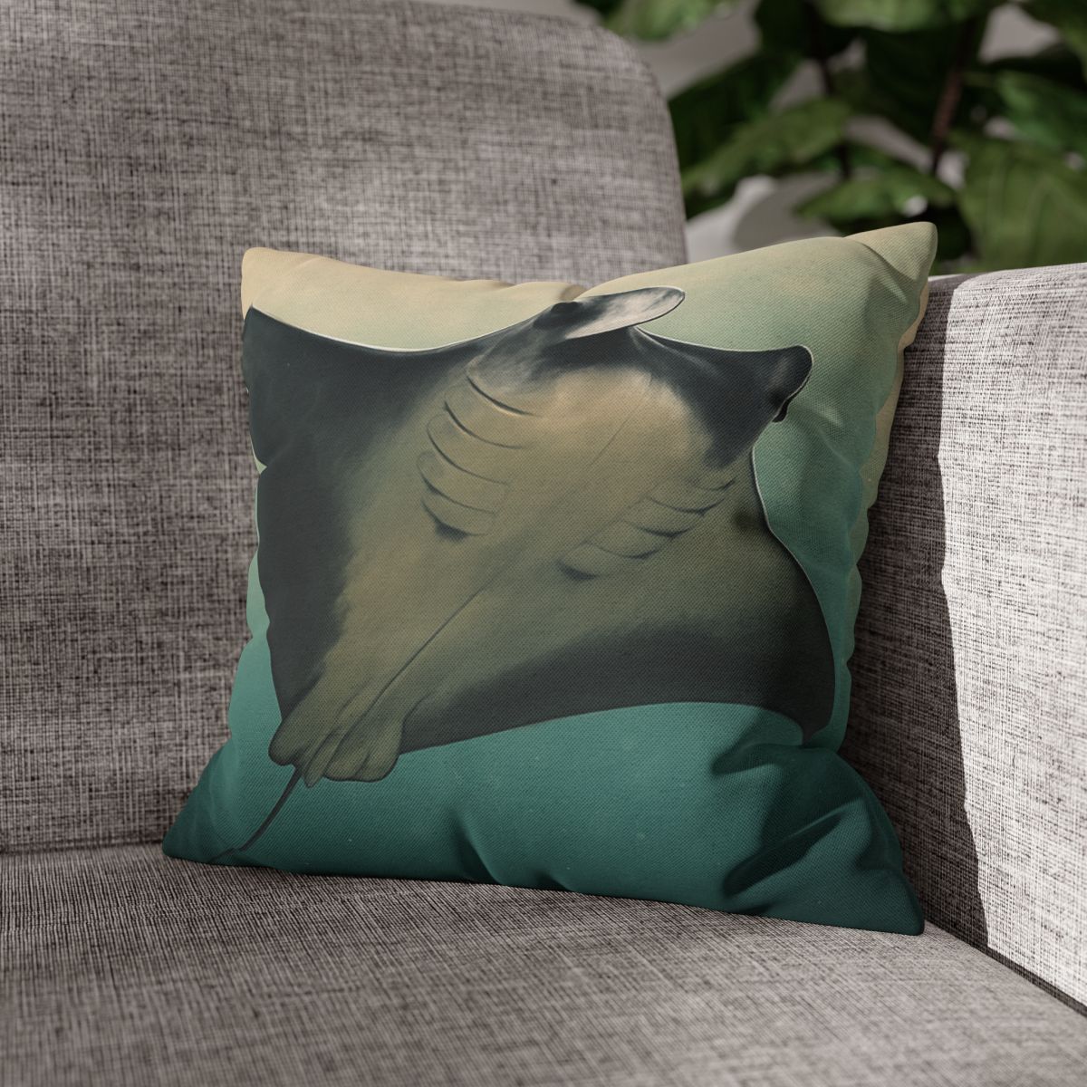 Velvet Current Manta Ray custom pillow cases