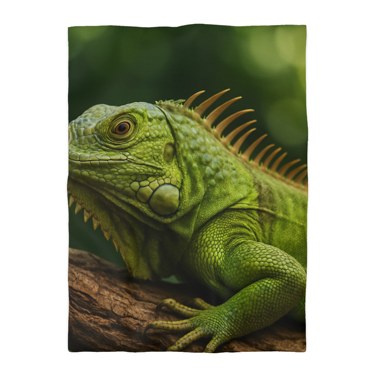 Verdant Gaze Green Iguana personalized bedding duvets