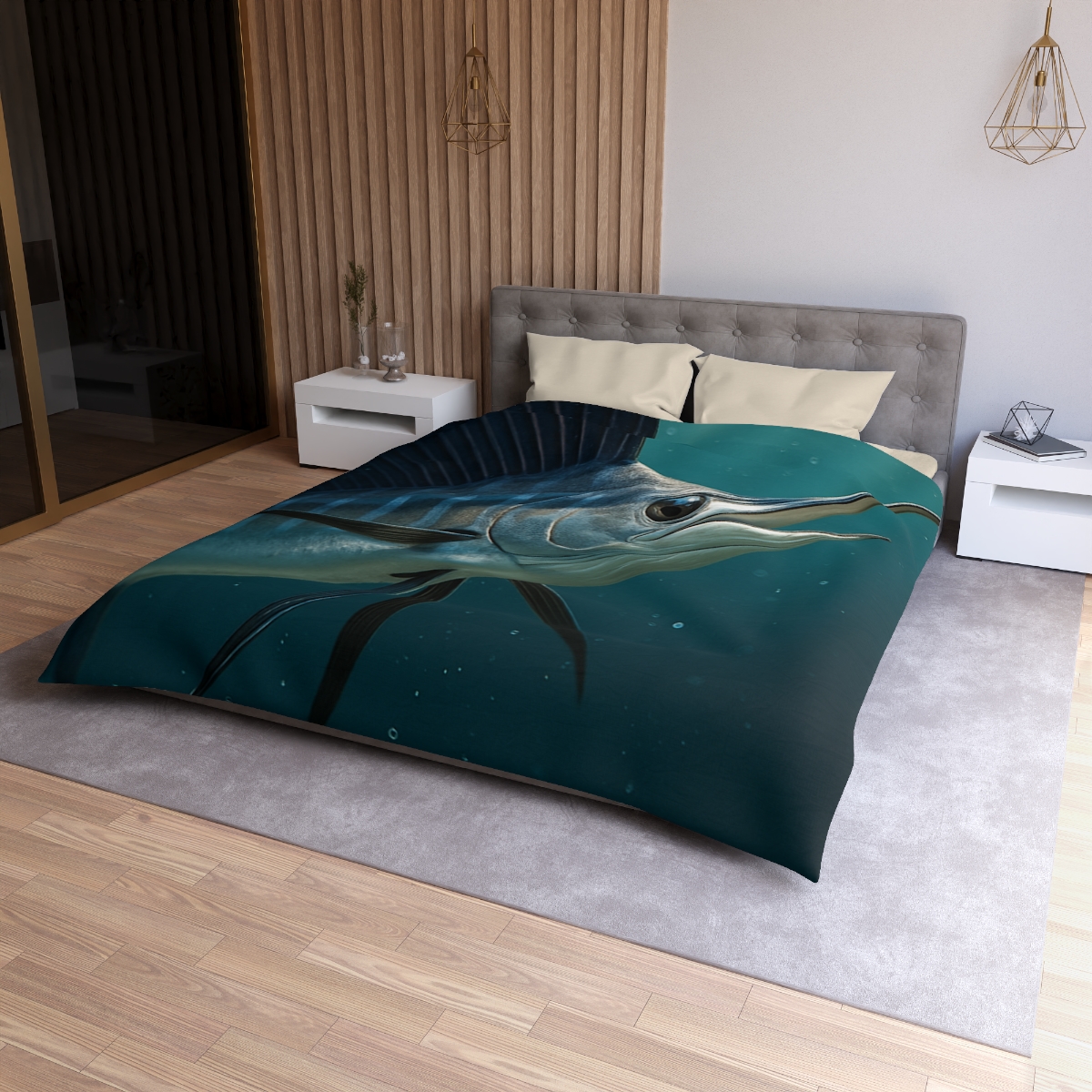 Nebula Flash Sailfish personalized bedding duvets