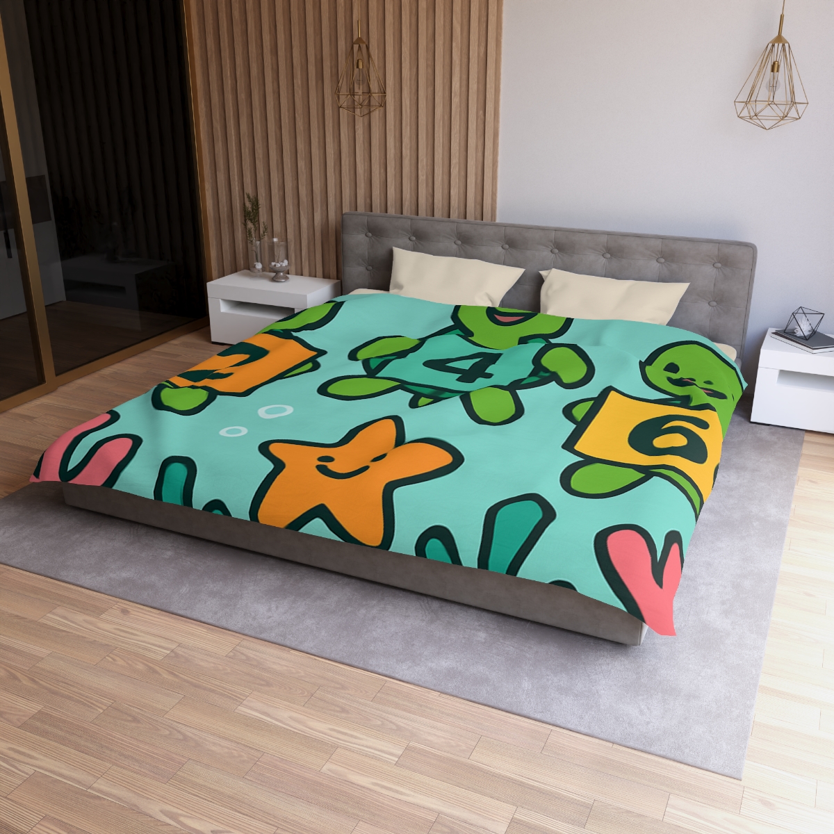 Coral Reef Math Parade Of Sea Turtles warm winter duvets