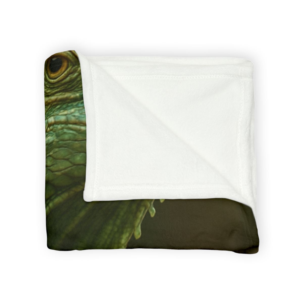 Starlit Stillness Green Iguana designer printed blankets