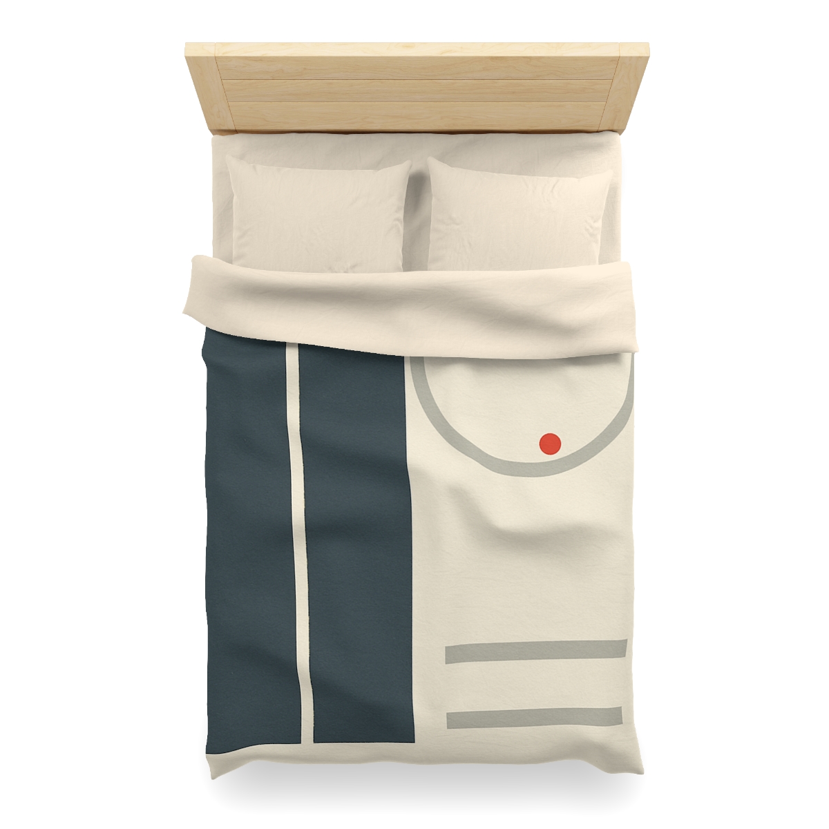 Split Rectangle With Floating Ring personalized bedding duvets