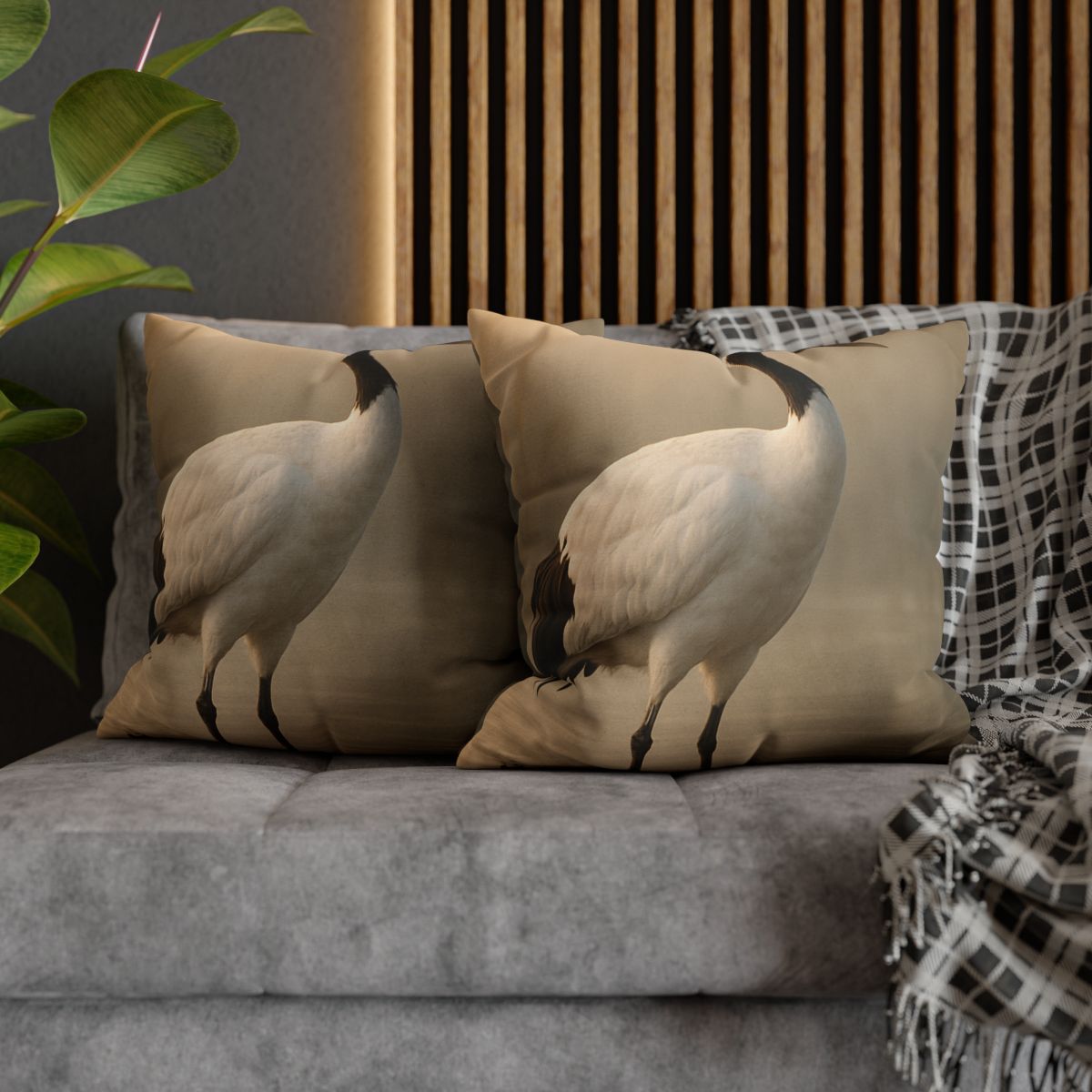 Dawn Balance Red Crowned Crane personalized pillow covers