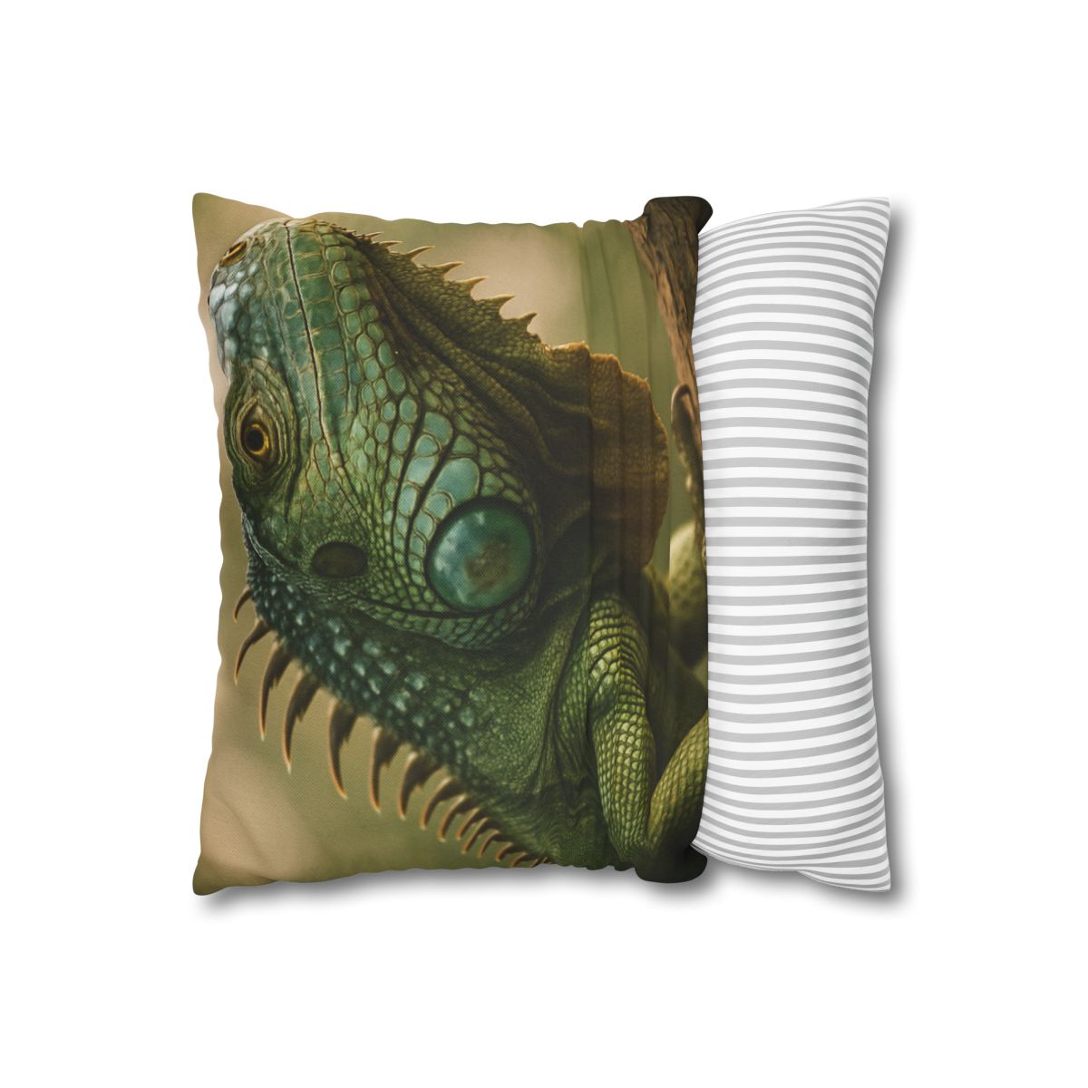 Sunlit Armor Green Iguana comfortable bedding pillow covers