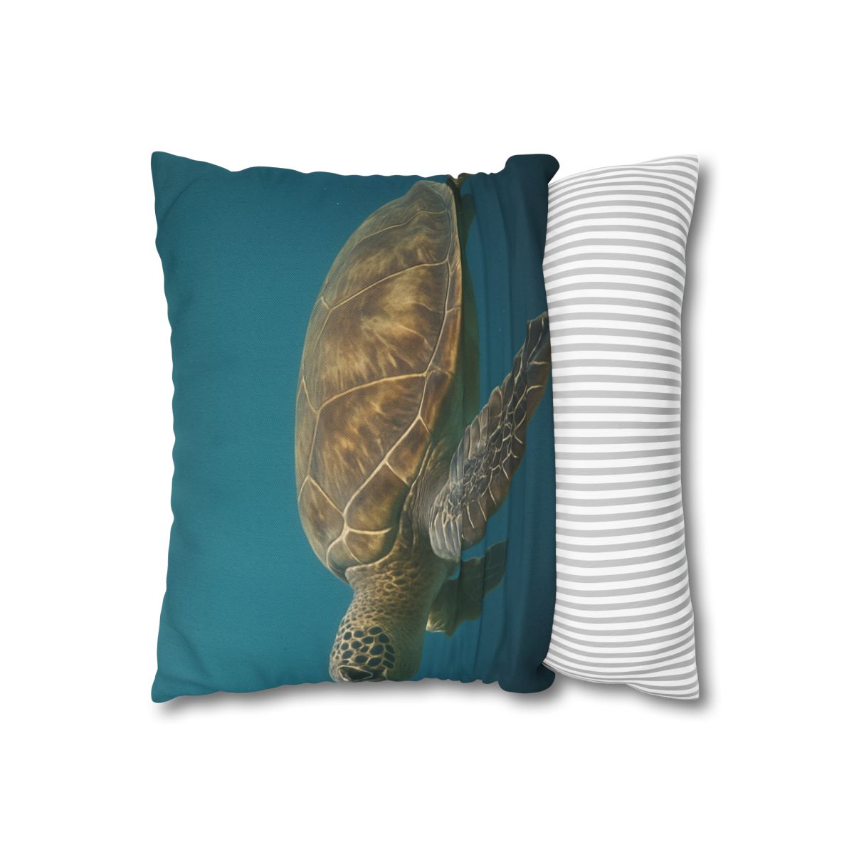 Emerald Drift Green Sea Turtle personalized pillow covers