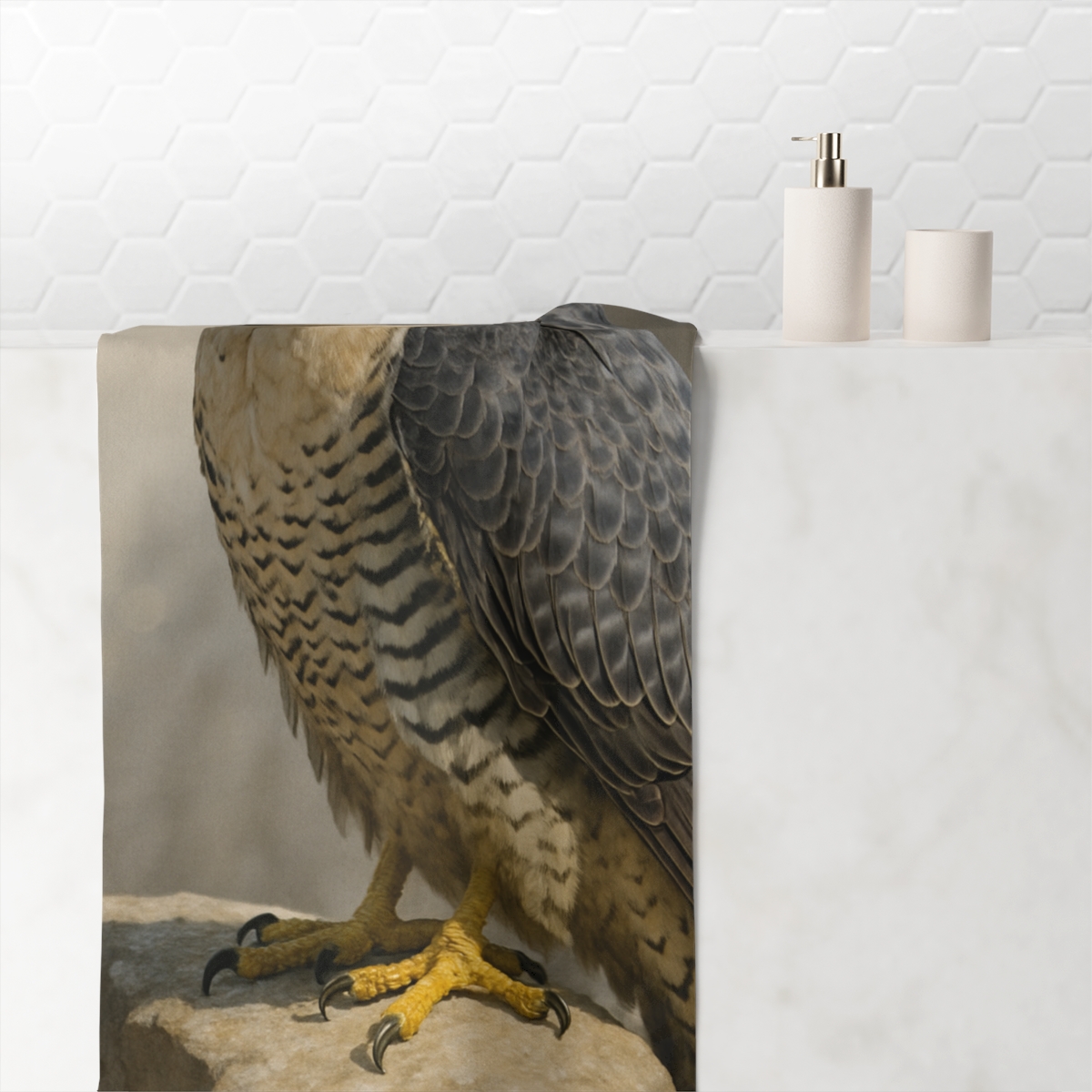 Sky Needle Peregrine Falcon comfortable face towels