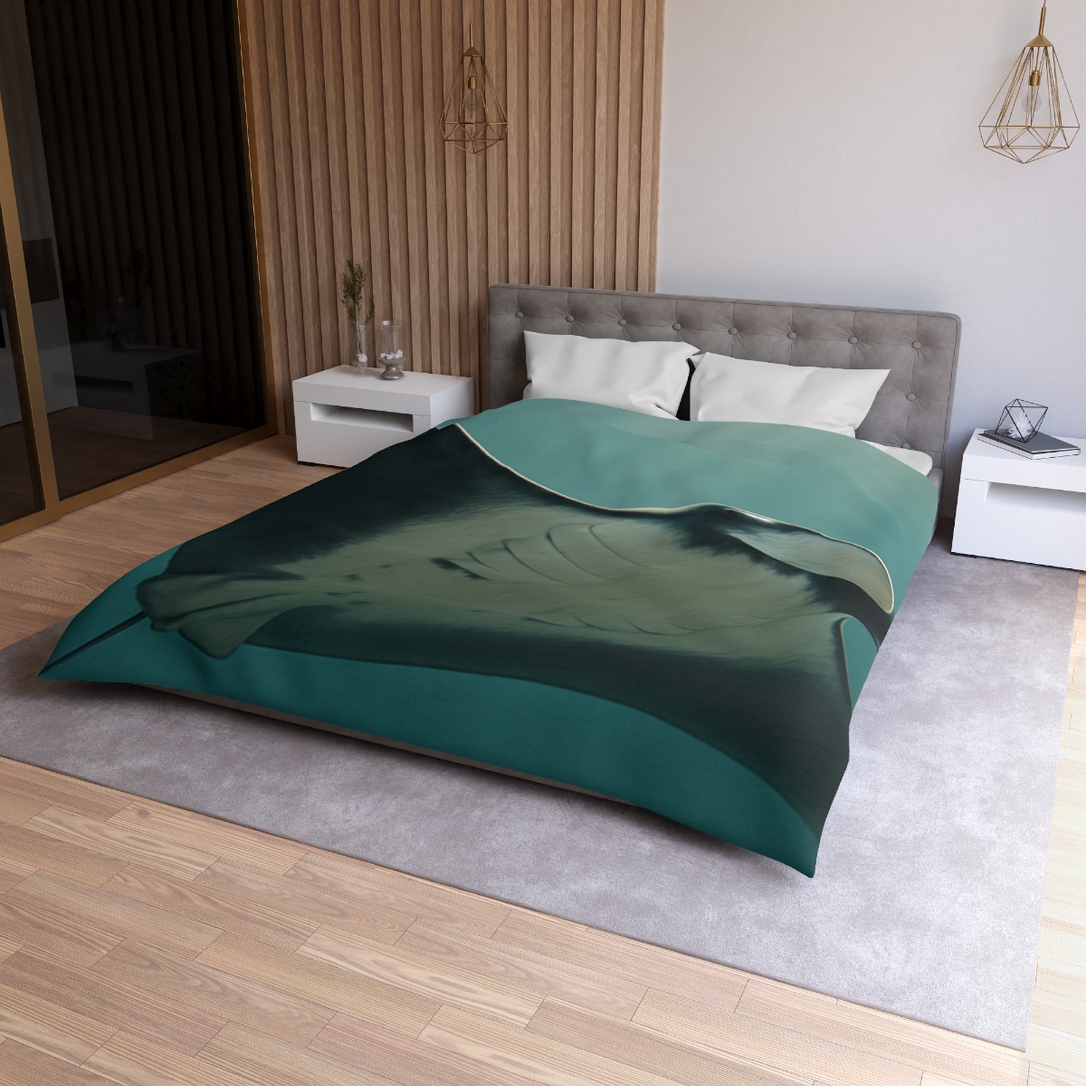 Silent Glide Giant Manta Ray custom duvets