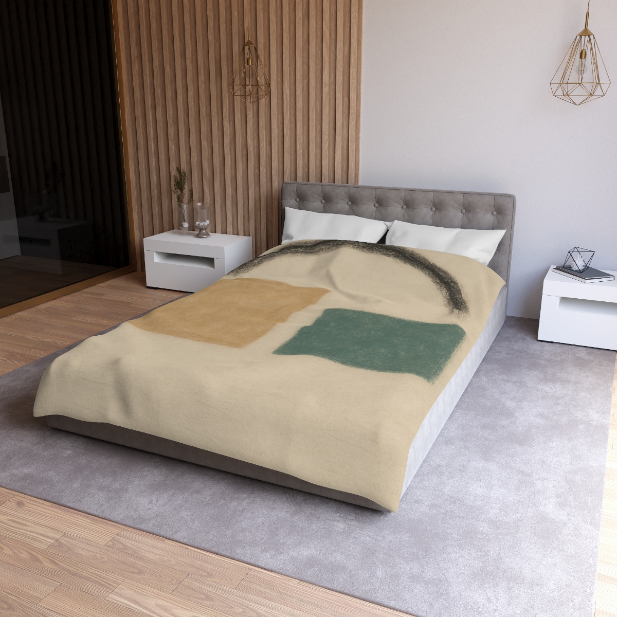 Arc Window And Twin Blocks designer printed duvets