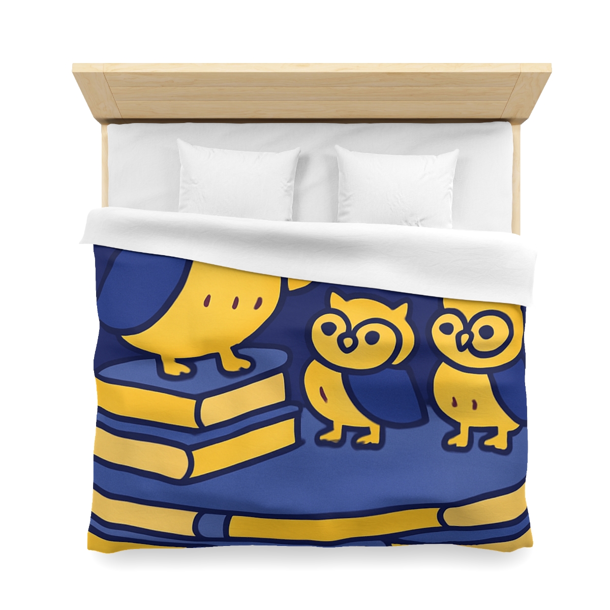 Starlight Library Run By Owls designer printed duvets
