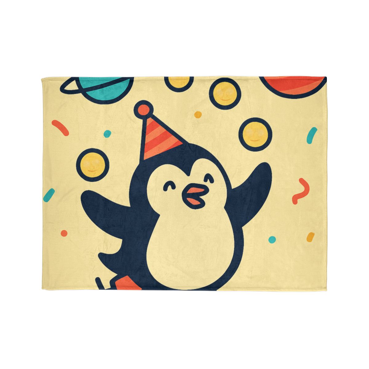 Cosmic Carnival Penguin warm winter blankets
