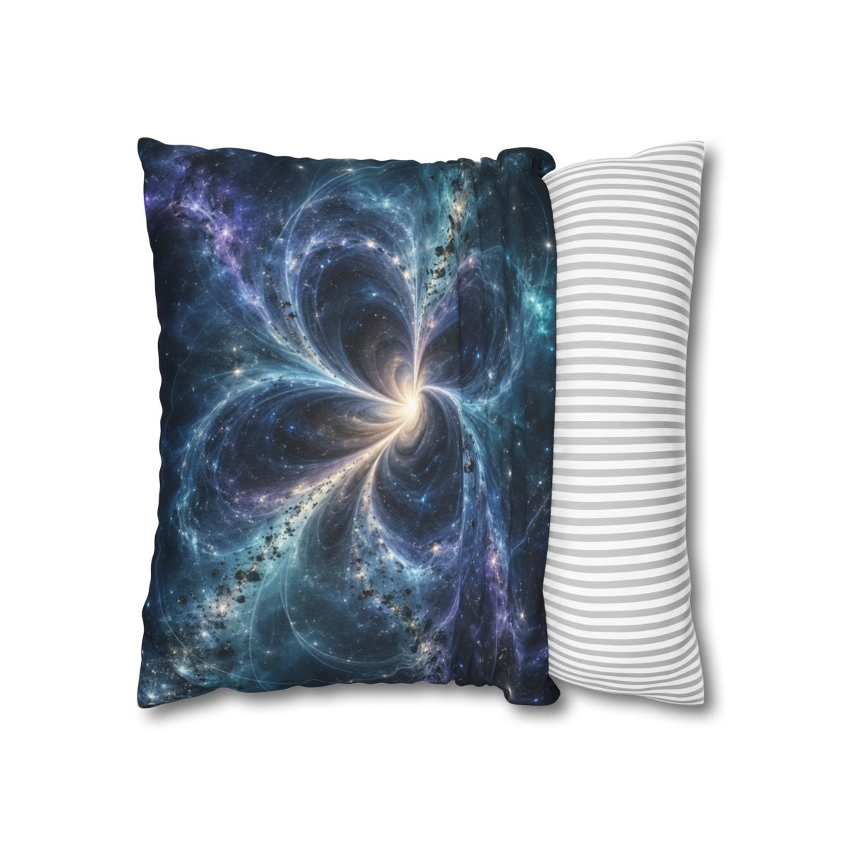 Cerulean Spacetime Bloom personalized pillow covers [AI-f45e7d83-80880c3eb87e]