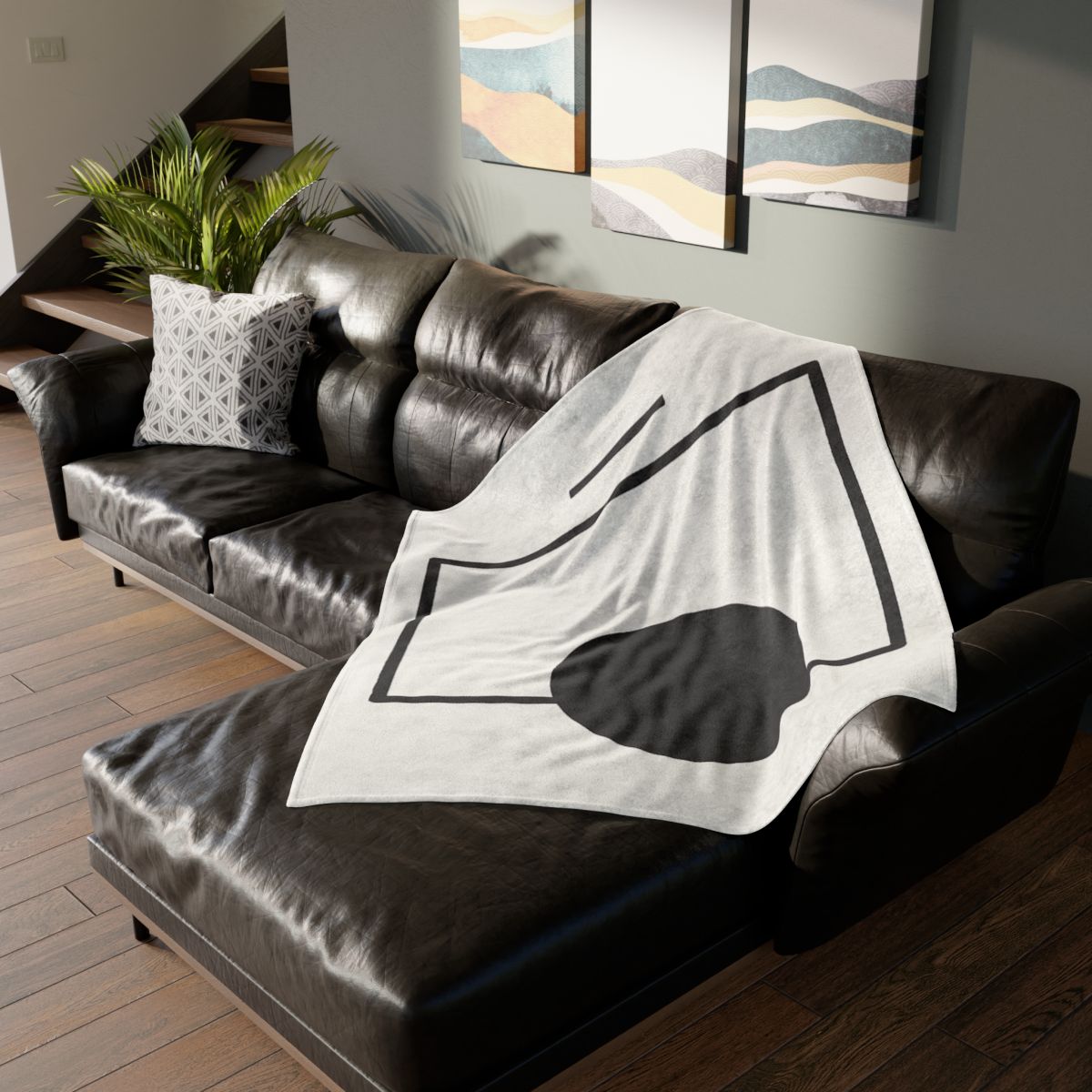 Minimal Eclipse Frame Trio stylish throw blankets