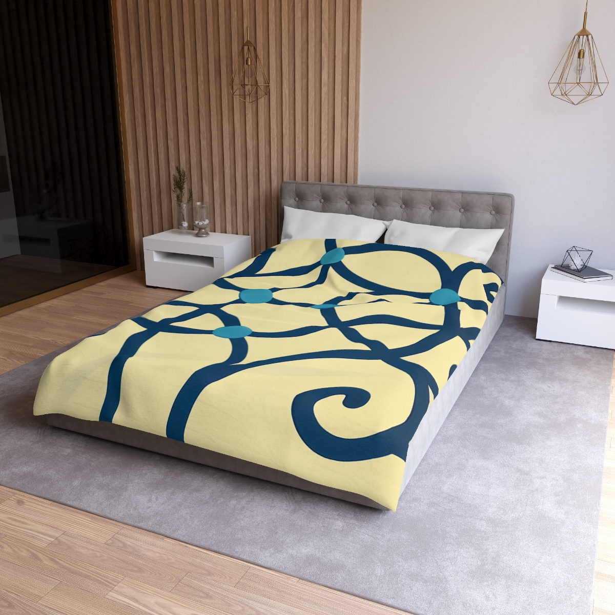 Tendril Ribbon Network unique patterned duvets