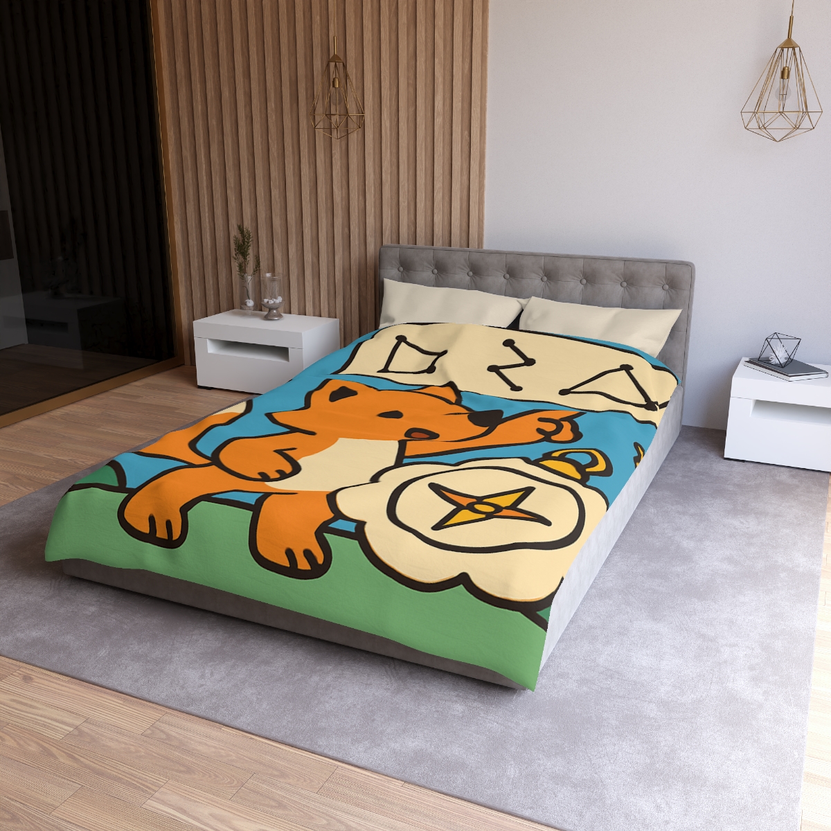 Sky Map Fox And The Cloud Compass stylish duvet covers