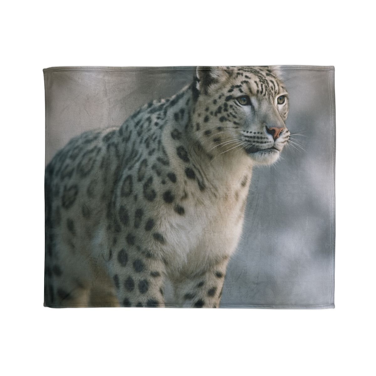 Cliff Phantom Snow Leopard designer printed blankets