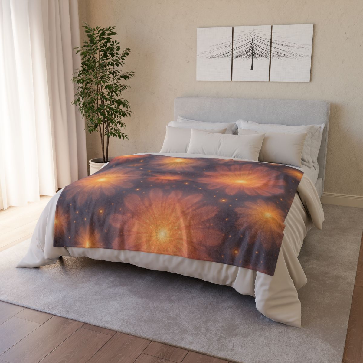 Photon Blossom Field warm winter blankets