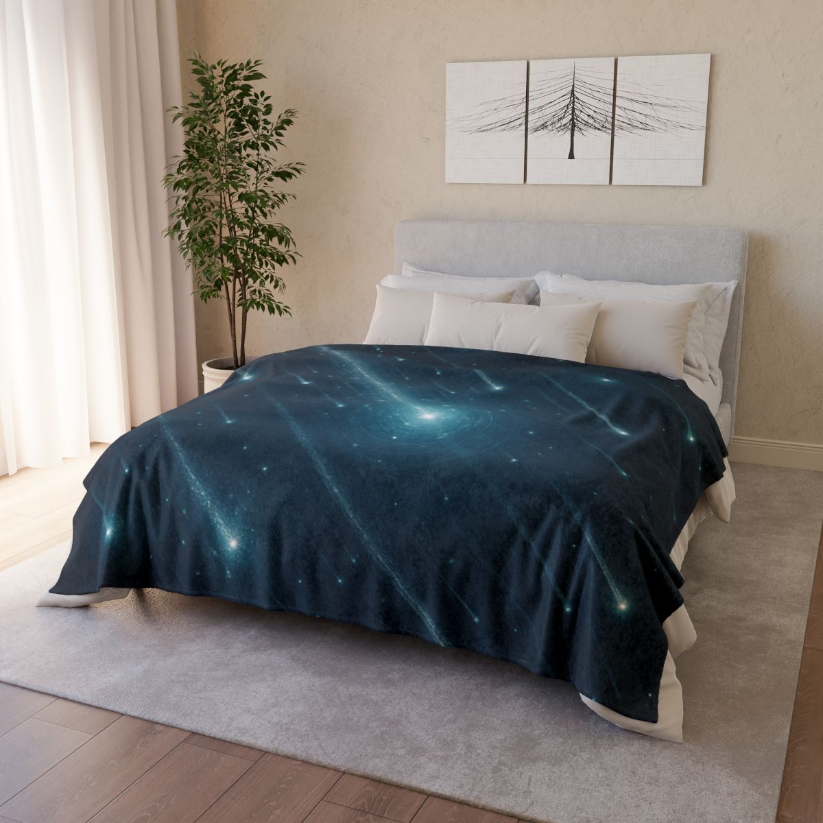 Radiant Echo Starstorm soft fleece blankets