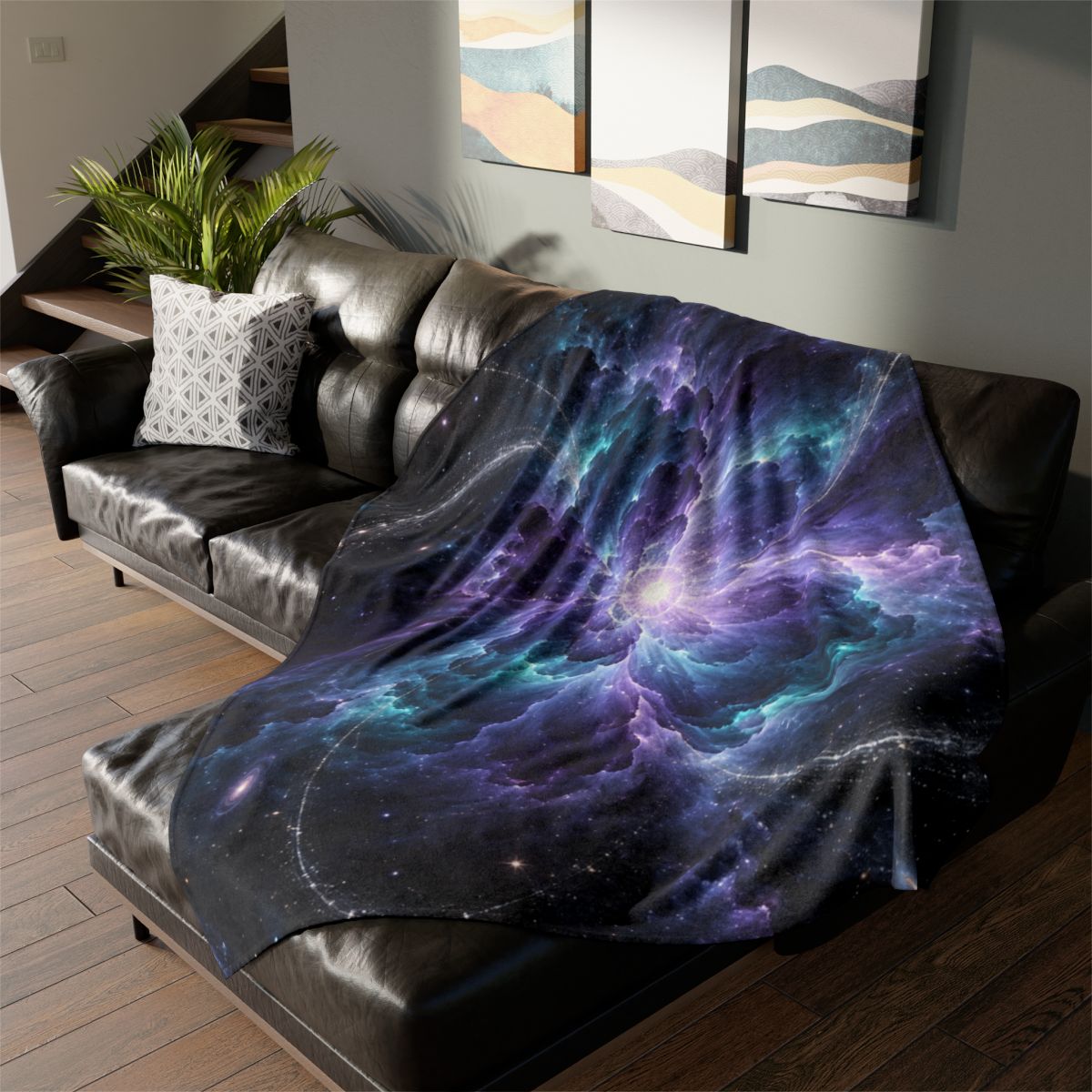 Ultraviolet Void Bloom warm winter blankets [AI-1e7ab87c-afcac702080f]