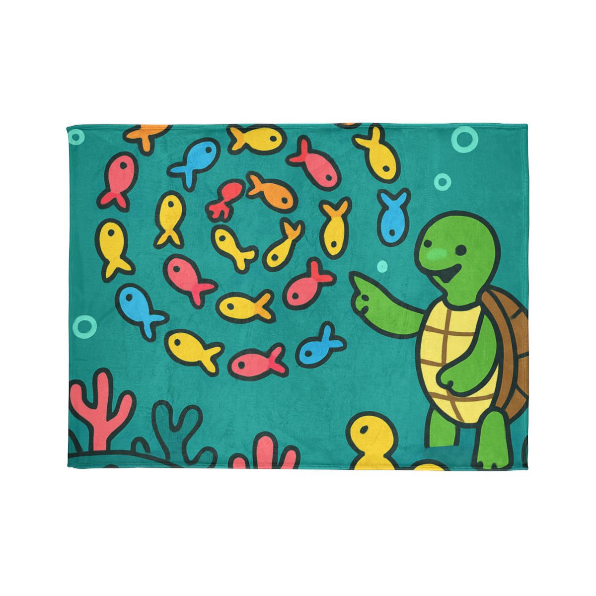 Galaxy Reef School Of Fish soft fleece blankets