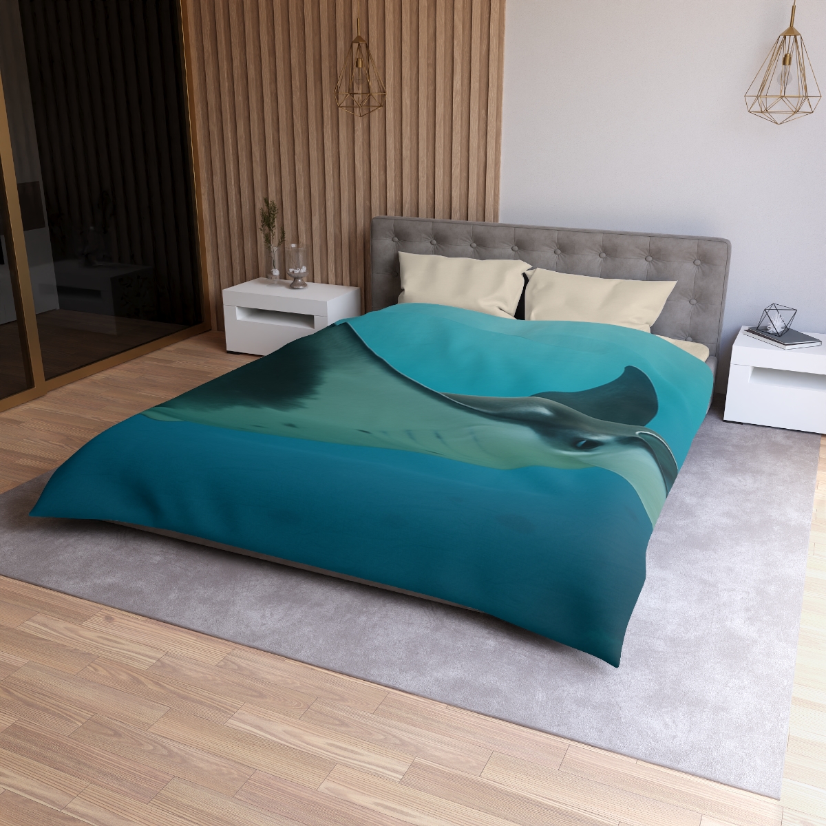 Tidal Wings Reef Manta Ray trendy bedroom duvets
