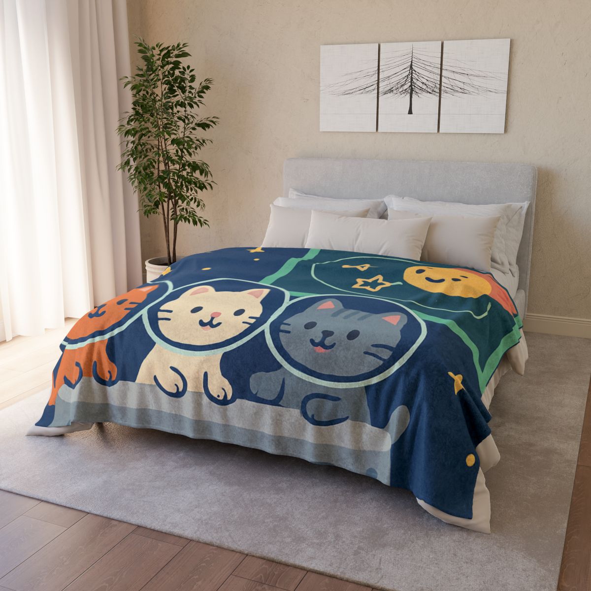 Comet Classroom For Curious Kittens decorative home blankets