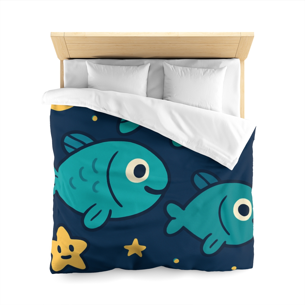 Starry Space Fish School unique patterned duvets