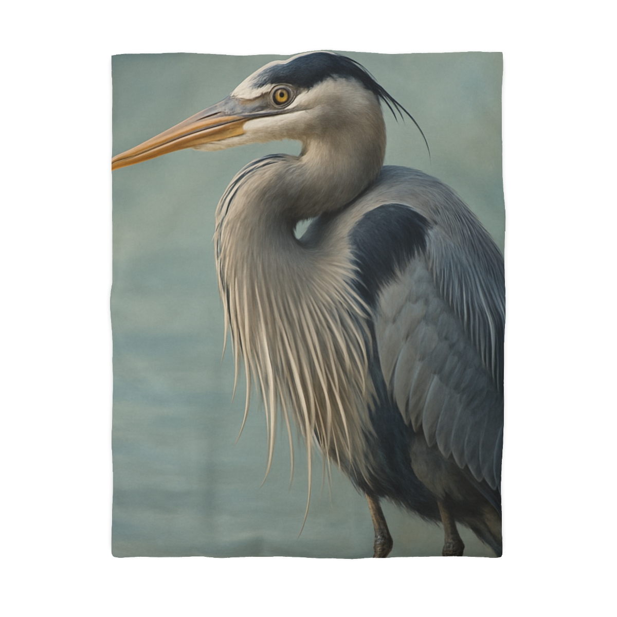 Harbor Watch Great Blue Heron unique patterned duvets