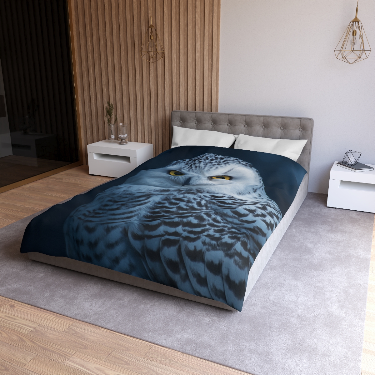 Midnight Watch Snowy Owl unique patterned duvets