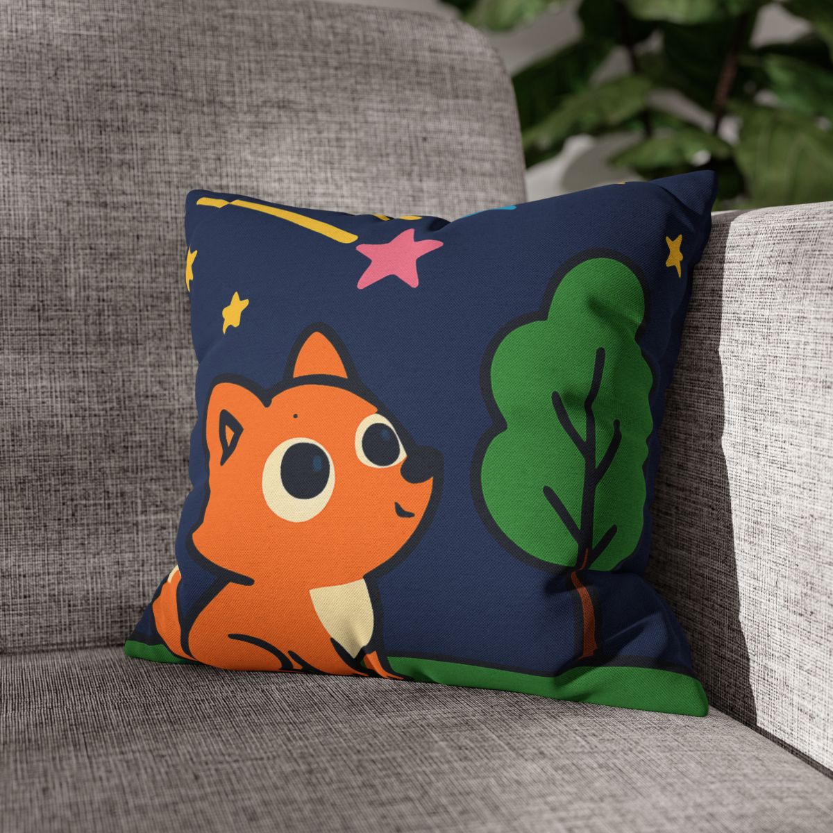 Cosmic Forest Fox And The Shooting Stars unique gift pillow cases