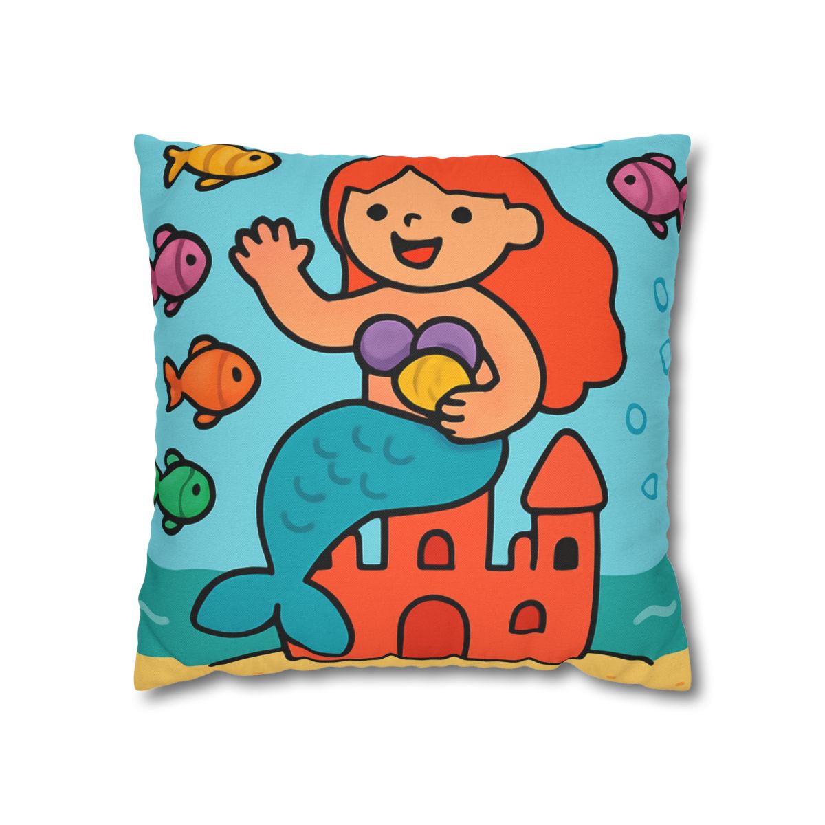 Coral Castle Mermaid trendy patterned pillow cases