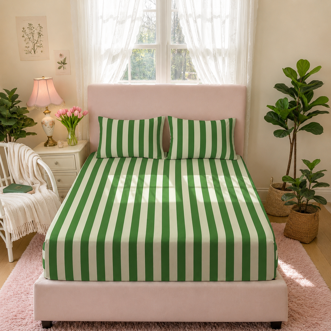 Soft Knitted Leopard Print Fitted Sheet with Deep Pocket and Wrinkle Resistant Finish