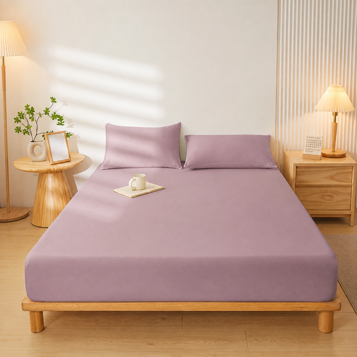 All Season Deep Pocket Fitted Sheet for Everyday Bedding Use