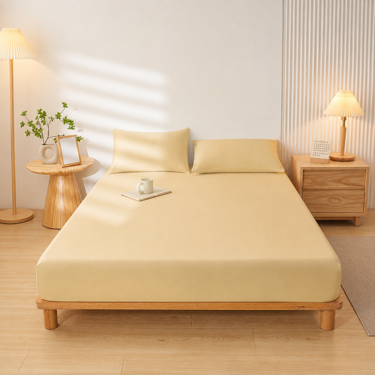 All Season Deep Pocket Fitted Sheet for Everyday Bedding Use