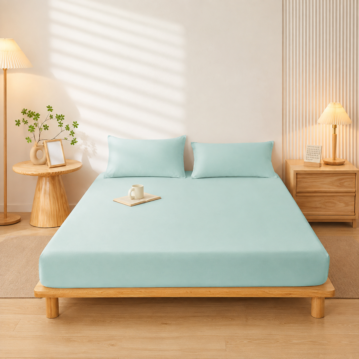 All Season Deep Pocket Fitted Sheet for Everyday Bedding Use